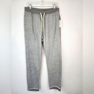 NWT Still Learning Men's Heather Gray Loose Taper Drawstring Jogger Pants, sz LG